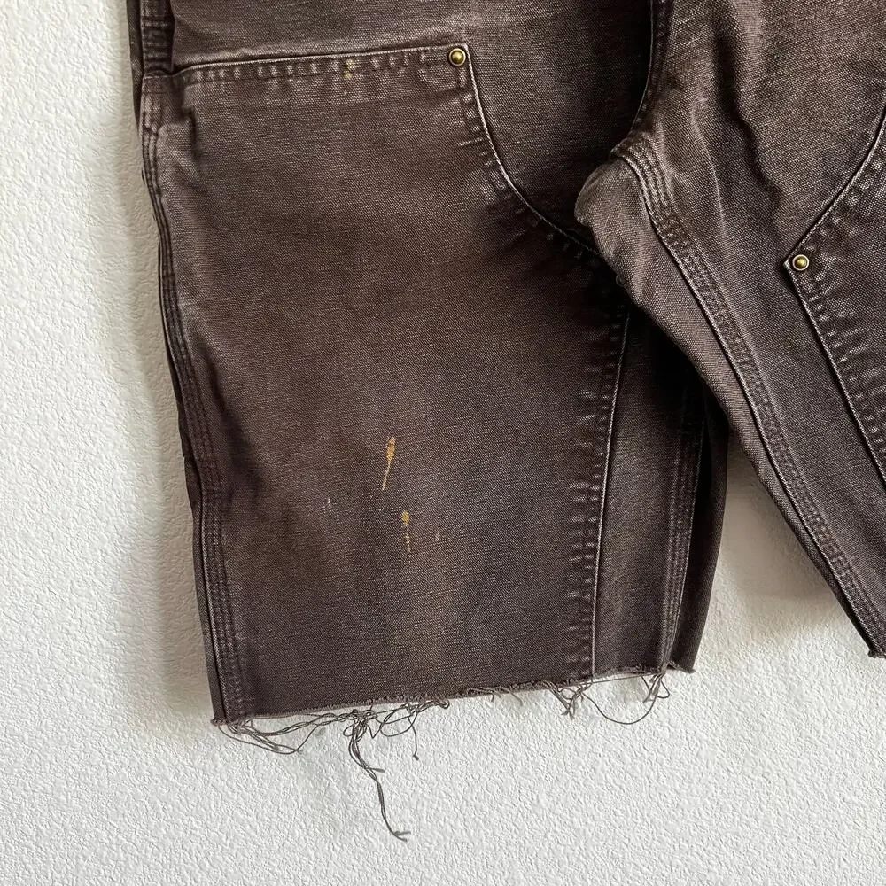 Carhartt brown double knee work wear carpenter shorts